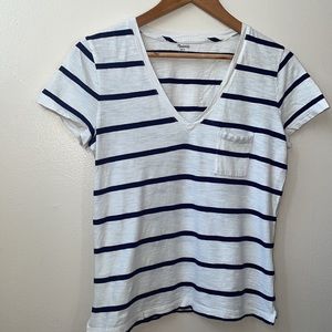 Women’s Madewell V Neck Short sleeve striped top